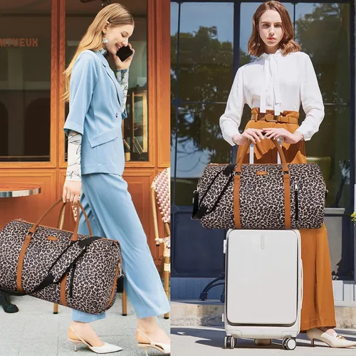 Miniatura 6 de Bolsa de ropa para viajes con bolsa de aseo convertible, bolsa de mano para fin de semana, bolsas de viaje grandes para mujeres, 2 en 1, maleta