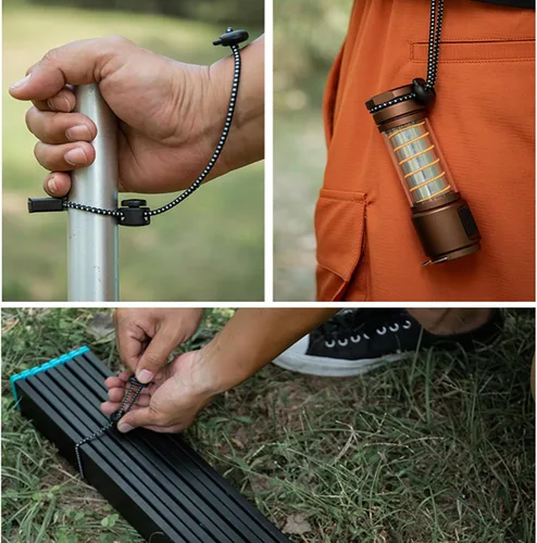 Miniatura 2 de Soporte para mochila para bastón de caminar, cordón ajustable para muñeca, hebilla de fijación de cuerda elástica, soporte para mochila