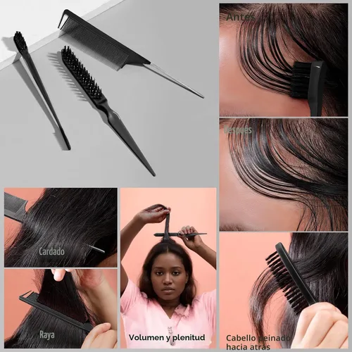 Miniatura 4 de Barra de cera para el cabello SWEET VIEW y cepillo liso para peinar hacia atrás para domar cabellos sueltos, encrespamiento, cola de caballo