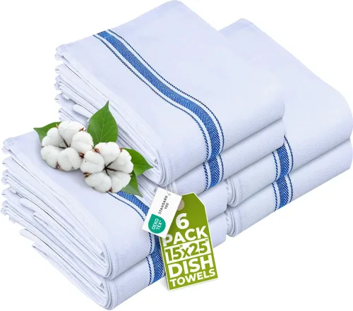 Miniatura 19 de Utopia Towels Juego de 12 paños negros de 15 x 25 pulgadas, 100% algodón hilado en anillo, altamente absorbentes y reutilizables, juego de barra