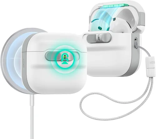 Miniatura 16 de ESR Funda para AirPods Pro (2023/2022/2019, 2ª/1ª generación), compatible con Airpods Pro 2 (cable USB-C/Lightning), listo para MagSafe, bloqueo