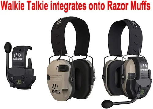 Miniatura 7 de Walker's Razor - Orejeras electrónicas delgadas con paquete de accesorios para walkie talkie