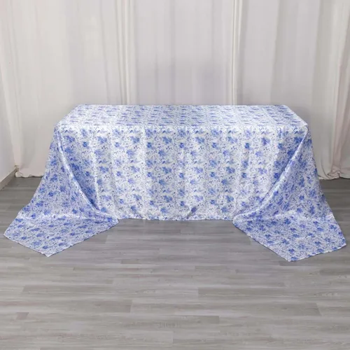 Miniatura 11 de Efavormart - Mantel rectangular de satén, 90 x 132 pulgadas, suave, oblongo, lavable, mantel decorativo de tela sedosa para bodas, fiestas, Plata