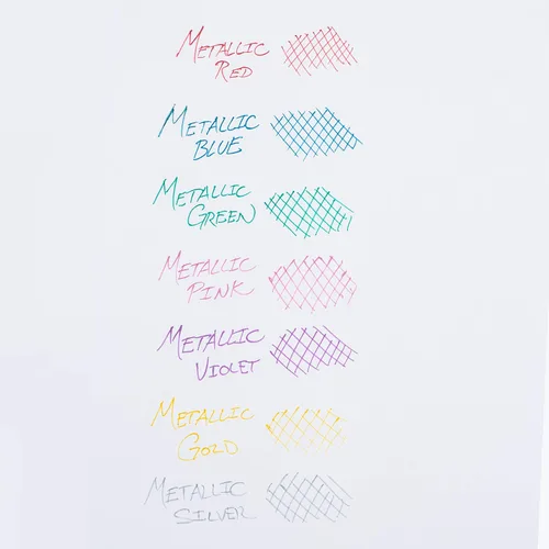 Miniatura 5 de Pentel Sunburst - Bolígrafo de gel metálico, punta media, barril dorado/transparente, tinta dorada, caja de 12 unidades (K908-X)