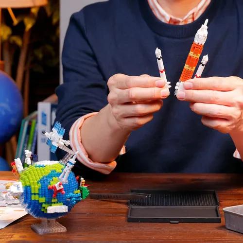Miniatura 8 de nanoblock - Espacio - Planeta Tierra y la Luna, kit de construcción de la serie Advanced Hobby