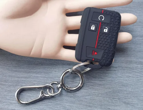 Miniatura 3 de 2 fundas de silicona para llavero inteligente de 4 botones para GMC Canyon Sierra Yukon Chevrolet Chevy Colorado Silverado Suburban Tahoe 2014-2019