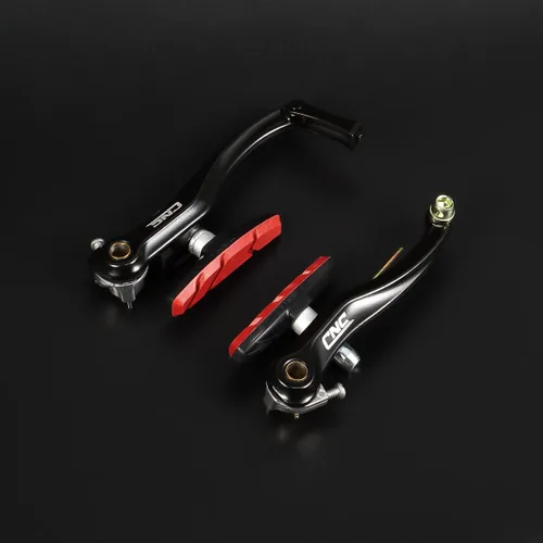 Miniatura 4 de CNC Set de Frenos V-Brake, Frenos V-Brake de Palanca Lineal para Bicicleta para Rueda Delantera/Trasera, Brazo Largo 110mm, Negro