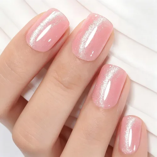 Miniatura 36 de YTD Likomey Juego de esmaltes de uñas de gel Cat Eye, 8 colores de verano con purpurina magnética de cristal con barra magnética, plateado, verde