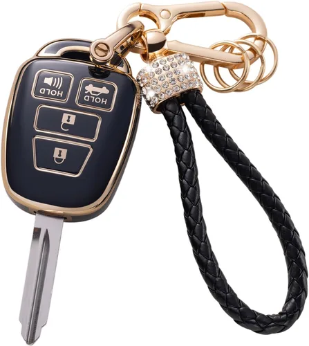 Miniatura 28 de Gematay Funda protectora para llavero VW Volkswagen con cordón para llavero, compatible con VW Jetta Golf Polo MK7 Passat Beetle Smart Key Case