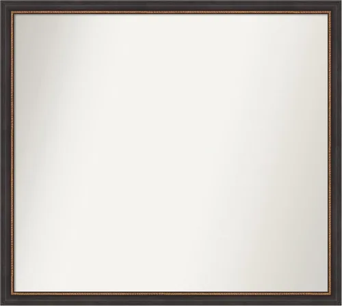 Miniatura 217 de Amanti Art Espejo de baño negro para sobre el fregadero, 23 x 23 pulgadas, espejo cuadrado negro Ashton, marco de madera tradicional mediano, se