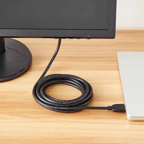 Miniatura 8 de Amazon Basics Cable Adaptador HDMI-A a DVI (Macho) Bidireccional 1080P, Chapado en Oro, 3.05 m, Paquete Individual, Negro