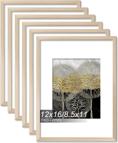 Miniatura 146 de Fxojyvo Marco de Fotos de 4x6, Muestra Foto de 3.5x5 con Paspartú o 4 x 6 Sin Paspartú, Liviano y de Alta Transparencia Marco de 4 por 6 para Pared