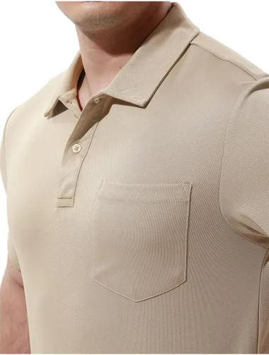 Miniatura 4 de YSENTO Camisas polo de manga corta con cuello y bolsillo para hombre