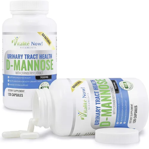 Miniatura 2 de D-manosa pura de alta resistencia con extracto de arándano para infecciones naturales del tracto urinario y apoyo de las ITU - Salud digestiva