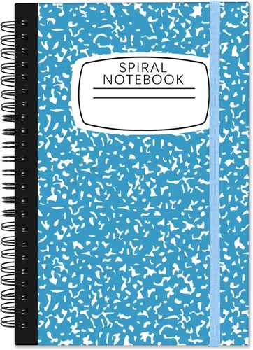 Miniatura 16 de Cuaderno de espiral de tapa dura, cuaderno de espiral con rayas anchas, tamaño A5, 5.5 x 8.3 pulgadas, papel grueso de 80 GSM, 60 hojas y 120