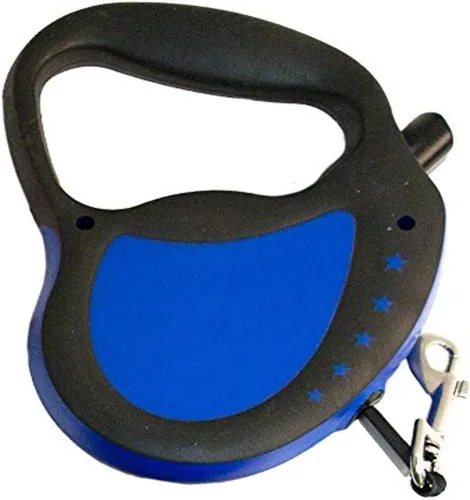Miniatura 5 de Hyper Pet Correa retráctil para perro, correa de paseo de 8 pies para perros de hasta 8 libras, extra pequeña, azul
