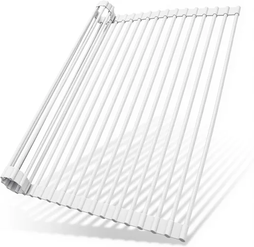 Miniatura 14 de Ohuhu Escurreplatos Enrollables, 16.5" L x 13" A Escurridor de Platos Sobre el Fregadero Estante de Secado Organizador de Fregadero de Cocina