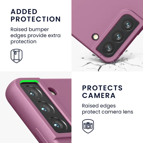 Miniatura 3 de kwmobile Funda compatible con Samsung Galaxy S22 - Funda de silicona TPU con acabado suave - Violeta orquídea