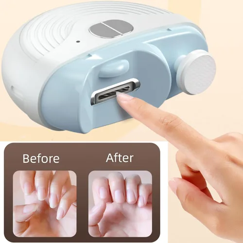 Miniatura 6 de Cortaúñas eléctrico inteligente para adultos mayores, recortador automático de uñas con 3 velocidades de potencia fuerte, recortador de uñas grueso