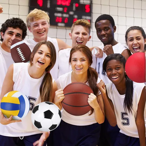 Miniatura 6 de Libima Juego de 6 Pelotas Multideporte de Tamaño Oficial Fútbol Baloncesto Fútbol Soccer Voleibol Pelota de Patio Béisbol con Bolsa de Equipo