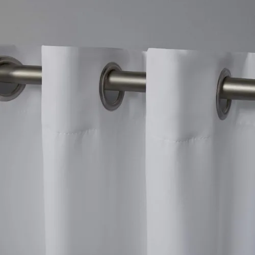 Miniatura 3 de Exclusive Home Curtains - Par de paneles de cortinas, modelo Academy, con ojales para bloqueo total de luz Blanco