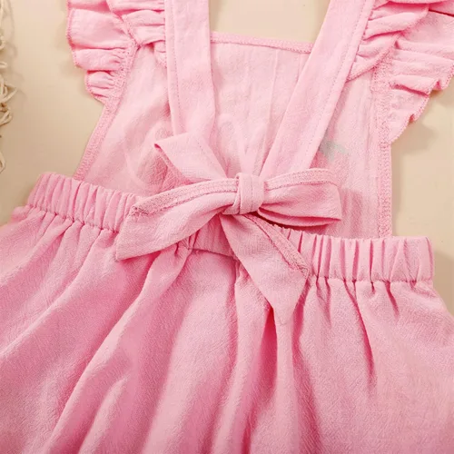 Miniatura 5 de GRNSHTS Trajes de primer cumpleaños para niñas con volantes para primer cumpleaños, mameluco sin espalda