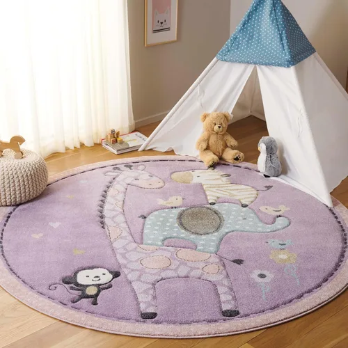 Miniatura 28 de SAFAVIEH Carousel Kids Collection - Alfombra decorativa de 2 x 3 pies, color marfil, diseño animal, no desprende pelusa y de fácil cuidado, ideal