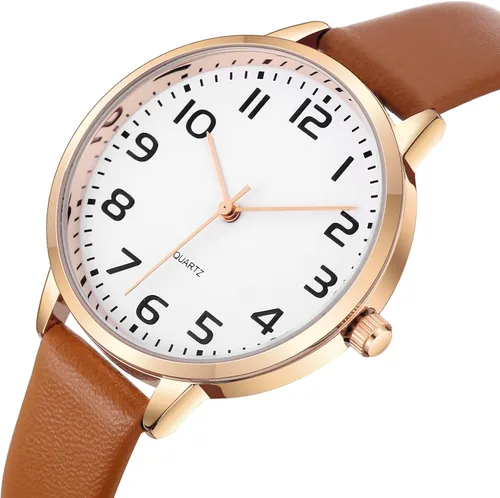 Miniatura 2 de IBSO Relojes de pulsera para mujer, correa de malla de cuero, caja redonda, analógico, moda