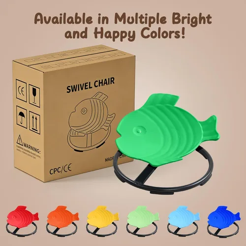 Miniatura 9 de Silla giratoria para niños autistas, juguetes sensoriales para niños con autismo, silla giratoria sensorial de 360°, asiento giratorio