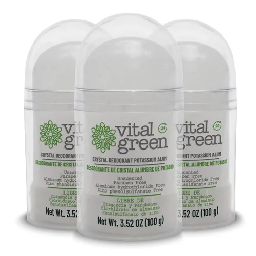 Miniatura 9 de Vital Green Thai Crystal Potassium Alum Desodorante – Desodorante mineral sin perfume para hombres, mujeres y atletas, 3.53 oz / 100 g (1 unidad)