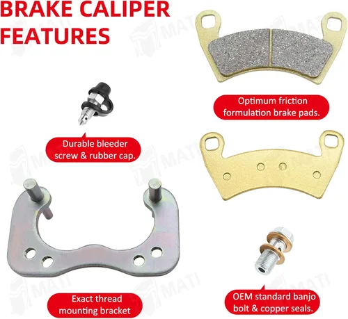 Miniatura 4 de M MATI Pinzas de freno traseras izquierda derecha para Polaris Ranger 570 700 800 6x6 900 1000 Crew Diesel RZR 4 900 MVRS 700 800 1911762 1911764