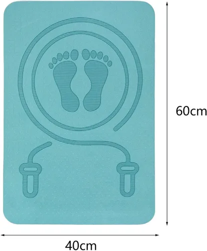 Miniatura 5 de kowaku Alfombrilla de ejercicio de fitness para saltar con cuerda, protege suelos y equipos, alfombrilla de saltar para entrenamiento en interiores