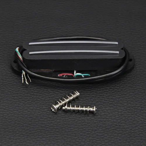 Miniatura 3 de FLEOR Pastilla de guitarra Humbucker de doble riel caliente con tamaño de bobina simple (12-13K), negra