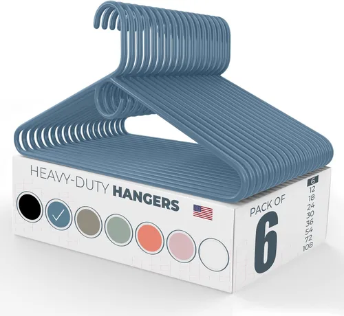 Miniatura 115 de Perchas de plástico resistentes hechas en Estados Unidos a granel, 20, 30, 50, 100 unidades disponibles, perchas de plástico fuertes, perchas