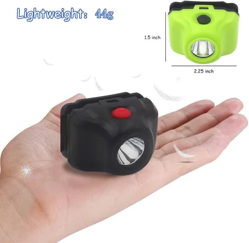 Miniatura 3 de Paquete de 4 faros LED de 5 W súper brillantes de un solo modo, faros delanteros impermeables y ligeros para adultos y niños, correr y acampar
