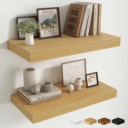 Miniatura 146 de Estantes flotantes de 48 pulgadas para pared, estante de chimenea de 10 pulgadas de profundidad, estantes flotantes de madera para pared, estantes