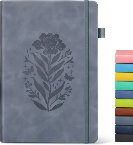 Miniatura 18 de Cuaderno de diario con líneas para mujeres, A5 de tapa dura de cuero rosa para escribir, 200 páginas, diario de viaje diario, cuaderno grueso