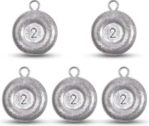 Miniatura 15 de Pesas de pesca de disco, pesos de hundimiento de monedas, pesos de pesca de agua salada, pesca de surf, aparejos de pesca de gato, 8 onzas, 6 onzas