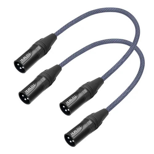 Miniatura 10 de Cable de audio de equilibrio de 3 pines hembra a hembra, cables de conexión de micrófono de 3 pines, cables de conexión XLR hembra a hembra DMX