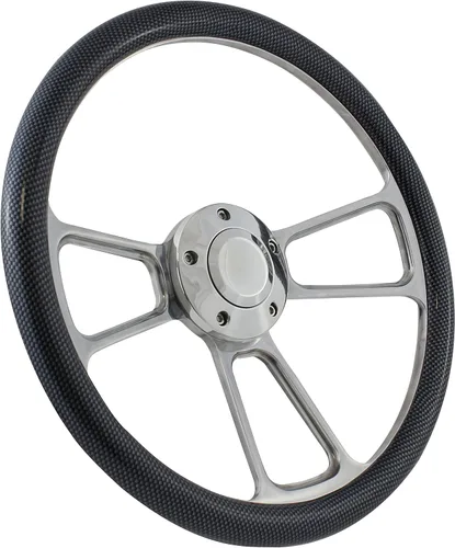 Miniatura 8 de 14" foreversharp Billet Aluminio Negro Mitad Wrap muscular Volante