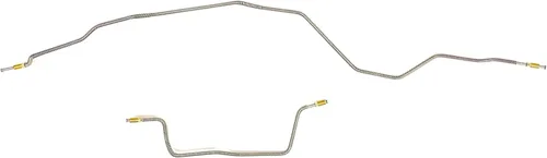 Líneas de freno del eje trasero - Compatible con Jeep Cherokee 97-01 con eje trasero Chrysler - Acero inoxidable - The Stop Shop