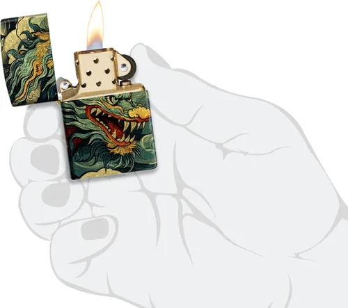 Miniatura 5 de Zippo Dragon Fusion Design 540 - Encendedor de bolsillo de latón Latón Dragon Fusion