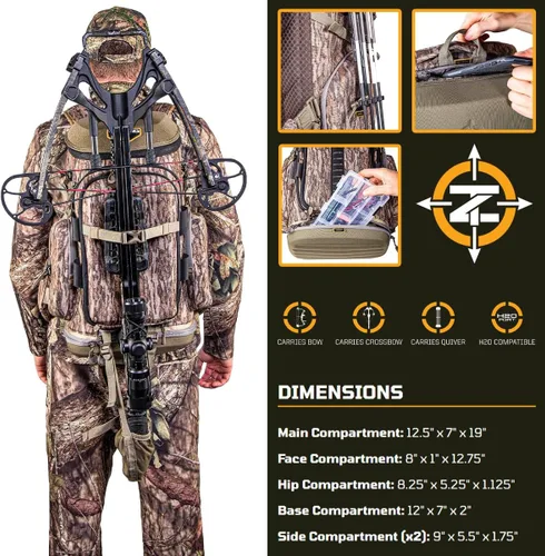 Miniatura 5 de TENZING Hangtime Packs Carcasa moldeada por EVA diseñada específicamente para la caza de soportes de árboles. Disponible en estilos de mochila