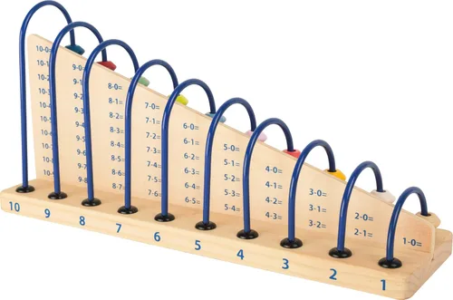 Miniatura 2 de Wooden Abacus by Small Foot - Contador de cuentas de juguete educativo clásico - Lógica de aprendizaje temprano, cantidades, suma, resta