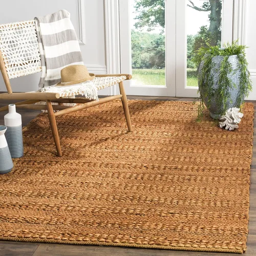 Miniatura 38 de SAFAVIEH Natural Fiber Collection - Alfombra decorativa de 2 x 3 pies, color lejía, yute hecho a mano, diseño trenzado tejido, ideal para entrada