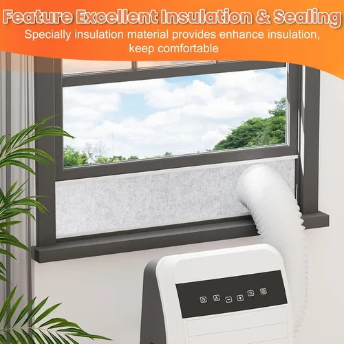 Miniatura 3 de GCGOODS Paneles de espuma aislados para aire acondicionado portátil, kit de ventilación de ventana, paneles laterales de aislamiento para ventanas