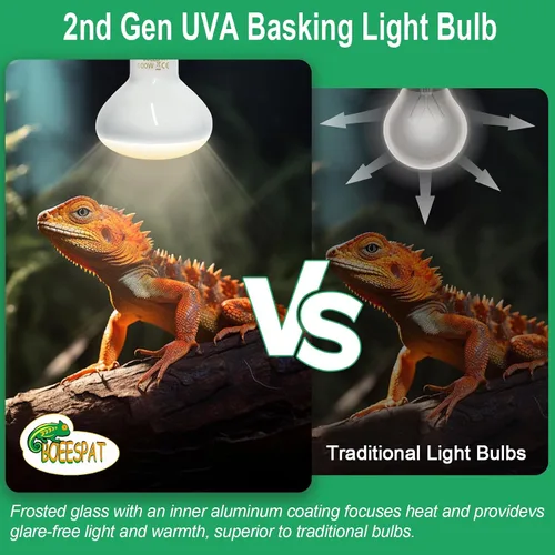Miniatura 2 de Paquete de 2 bombillas incandescentes de luz solar simulada de 75 W para dragones barbudos, geckos, iguanas, lagartos, anfibios y mascotas pequeñas