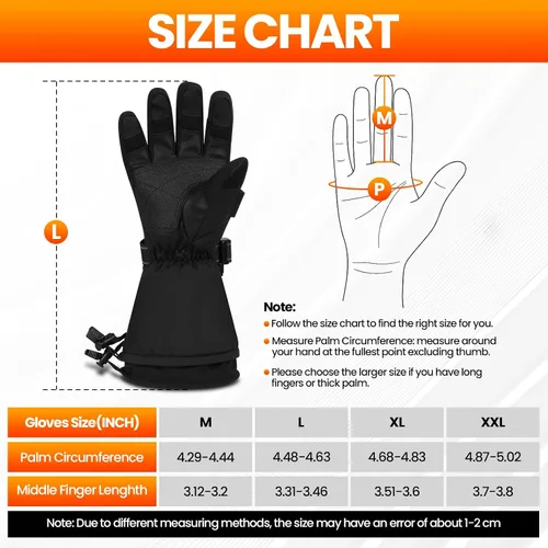 Miniatura 15 de MADETEC Guantes térmicos para hombres y mujeres, 7.4 V 22.2 Wh, batería recargable, guantes térmicos eléctricos, para pantalla táctil completa