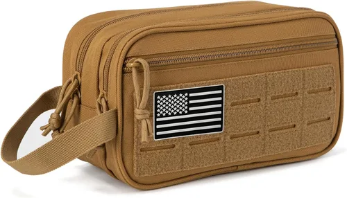 Miniatura 10 de QT&QY Neceser táctico para hombre, bolsa de higiene EDC herramienta militar Molle bolsas pequeñas Dopp Kit de afeitado para hombre Bolsas de ducha