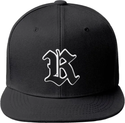 Miniatura 1147 de Daxton Gorra clásica con visera de billete plano con letras del alfabeto inglés antiguo de la A a la Z